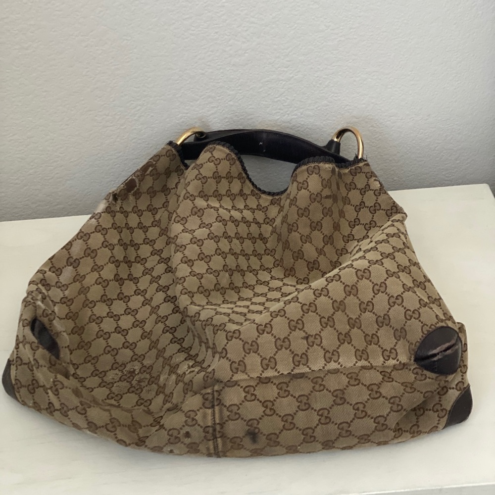 Large Gucci monogram hobo bag